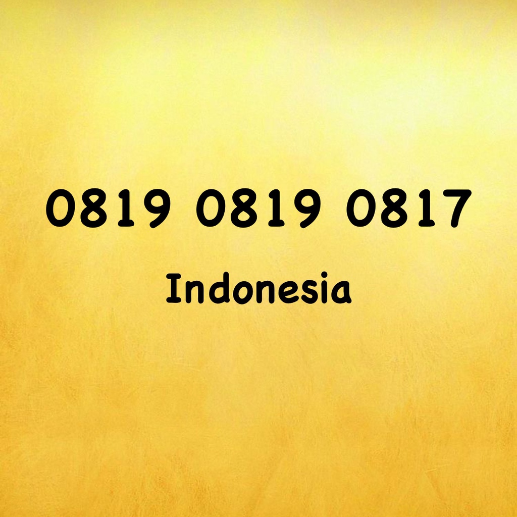 Nomor Cantik XL Bebas Seri Operator - 817 - 819 - 0819 0819 0817