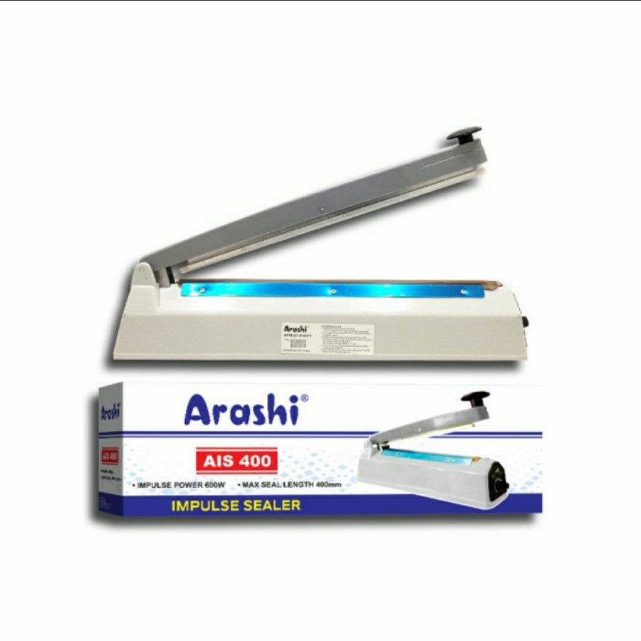 Sealer ARASHI / HYPERLITE AIS 200 300 400 20 / 30 / 40 Cm Mesin Press body Plastik / Body Besi Iron ARS 201 301 401 20 / 30 / 40 CmImpulse Sealer Press  ARASHI / HYPERLITE Mesin Press Plastik