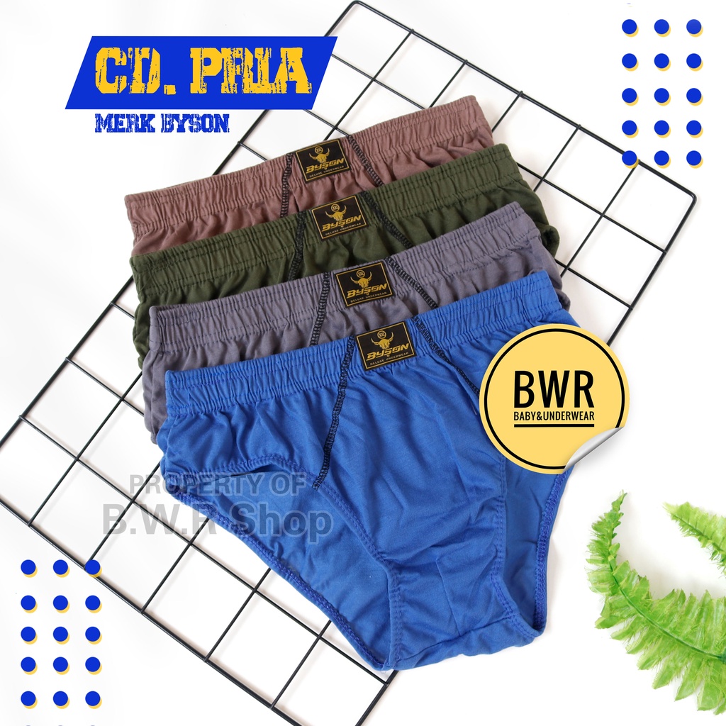 Cd Pria Murah Berkualitas Karet Kerut / Celana Dalam Laki Laki BYSON - Bwr