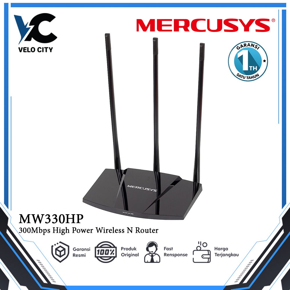 Mercusys MW330HP 300Mbps High Power Wireless N Router Mercusys Garansi Resmi 1 Tahun