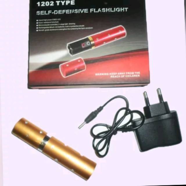 SENTER SETRUM KEJUT MODEL LIPSTIK TYPE 1202 PELINDUNG CEWEK2 CANTIK