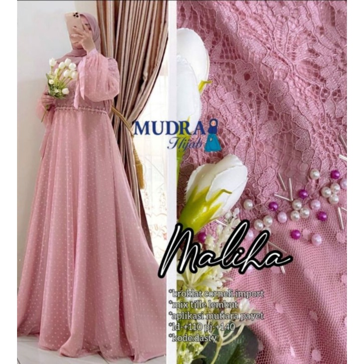 HPS Store - Mudra Dress gamis broklat maliha | Dress | Pakaian Muslim | Gamis | Muslimah Outfit | mo