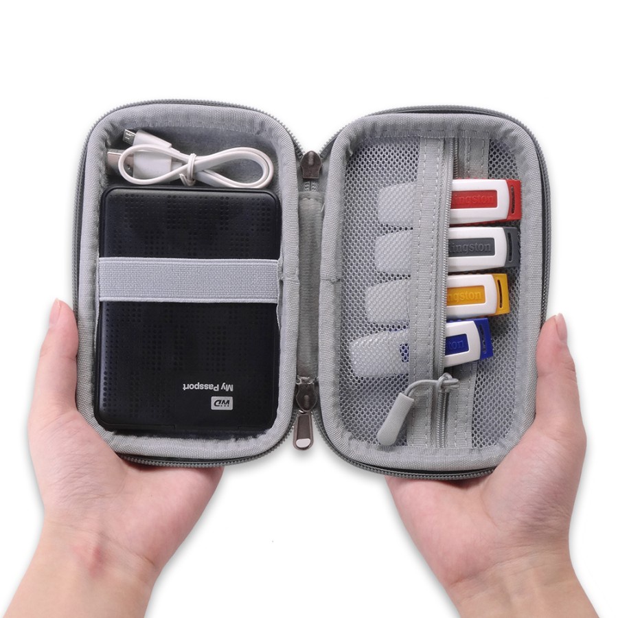 BUBM GHKJOK HDD Case Bag Protection Organizer Multifunction - GH1366 - Gray