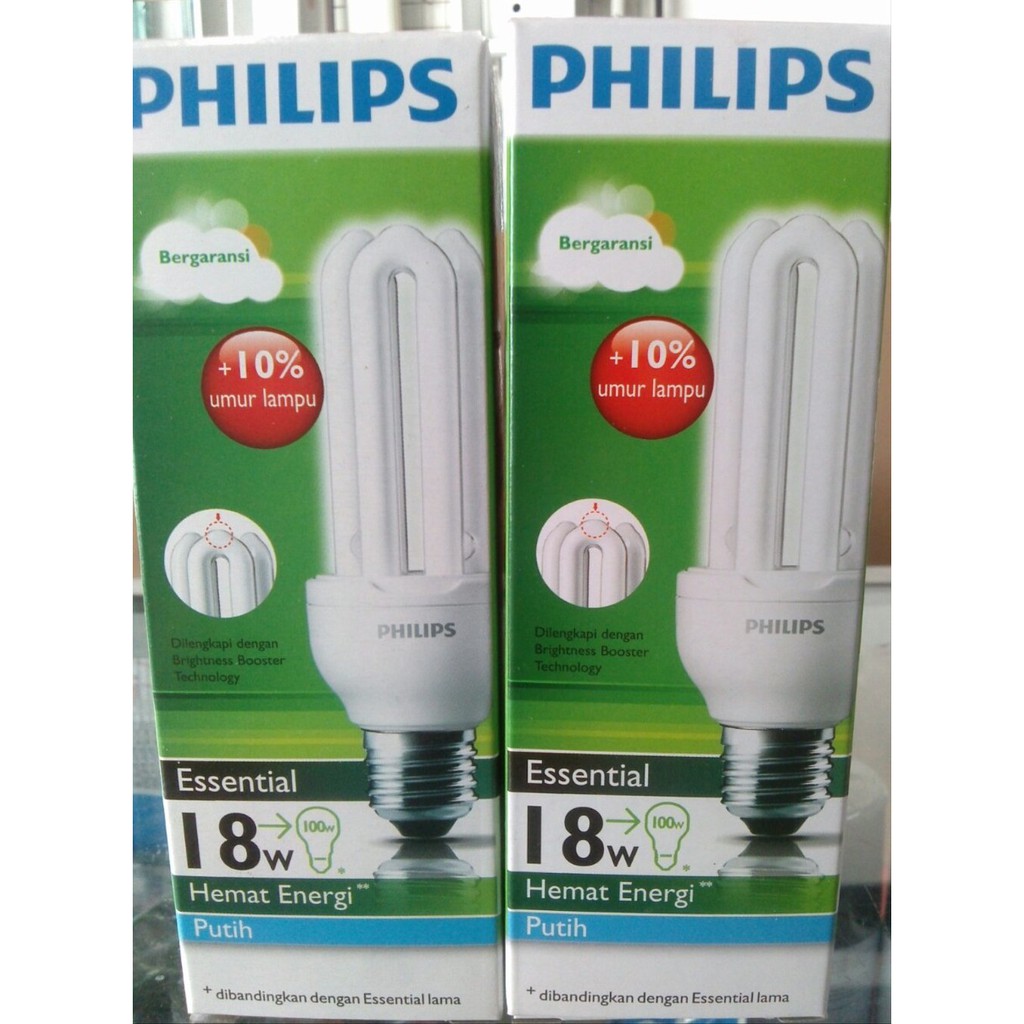 lampu philips essential esential 18w 18watt 18 w 18 watt philip original