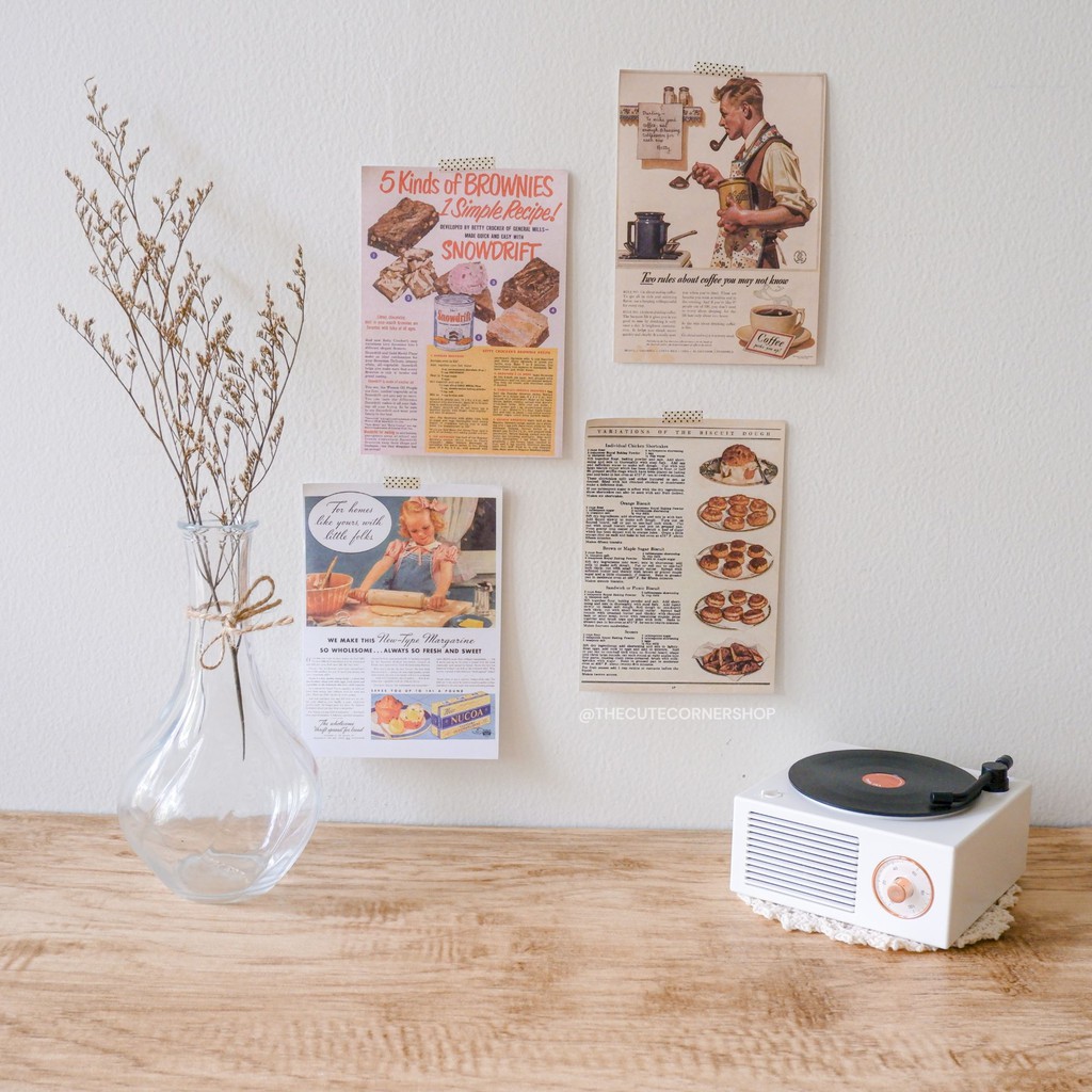 

Vintage Retro Paper Set (15 sheets) - Kertas Gaya Retro Vintage untuk Scrapbook / Dekor / Props Foto