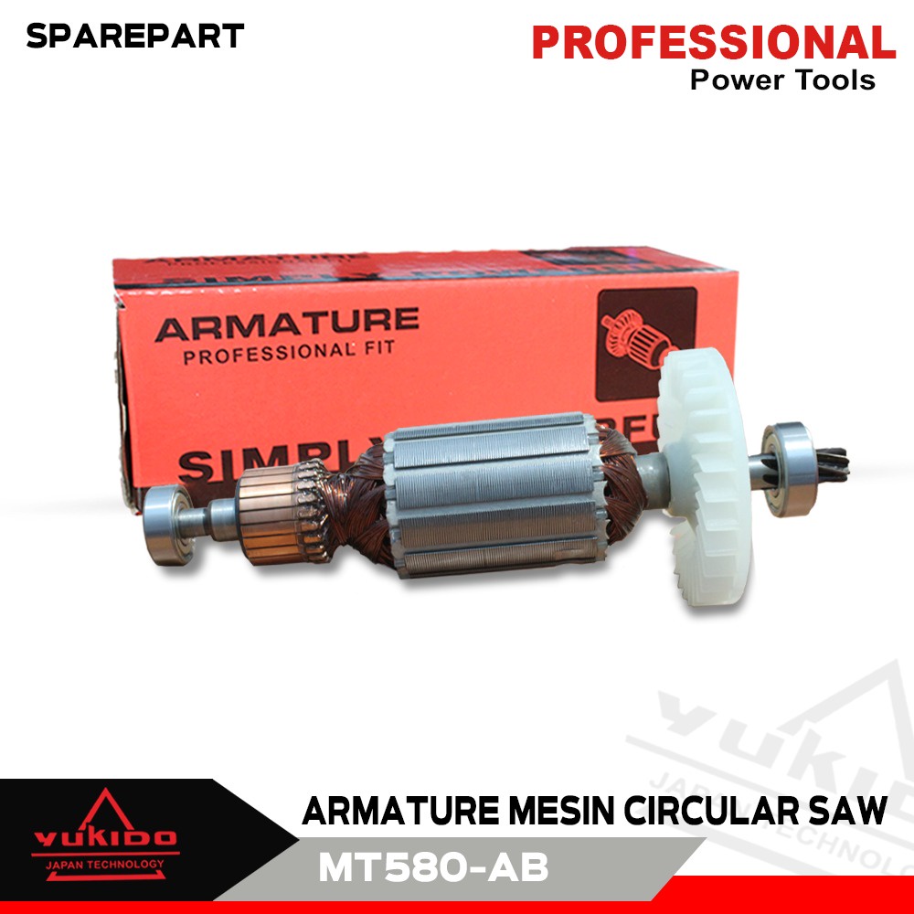 YUKIDO !!!! TERMURAH ARMATURE MESIN SERKEL MT580/MT583 /ARMATURE / ANGKER MESIN SERKEL MAKTEC MT-580/MT-583 Armature DCA angker mesin potong kayu MAKTEC MT 580 / 583 circle circular saw 7&quot;