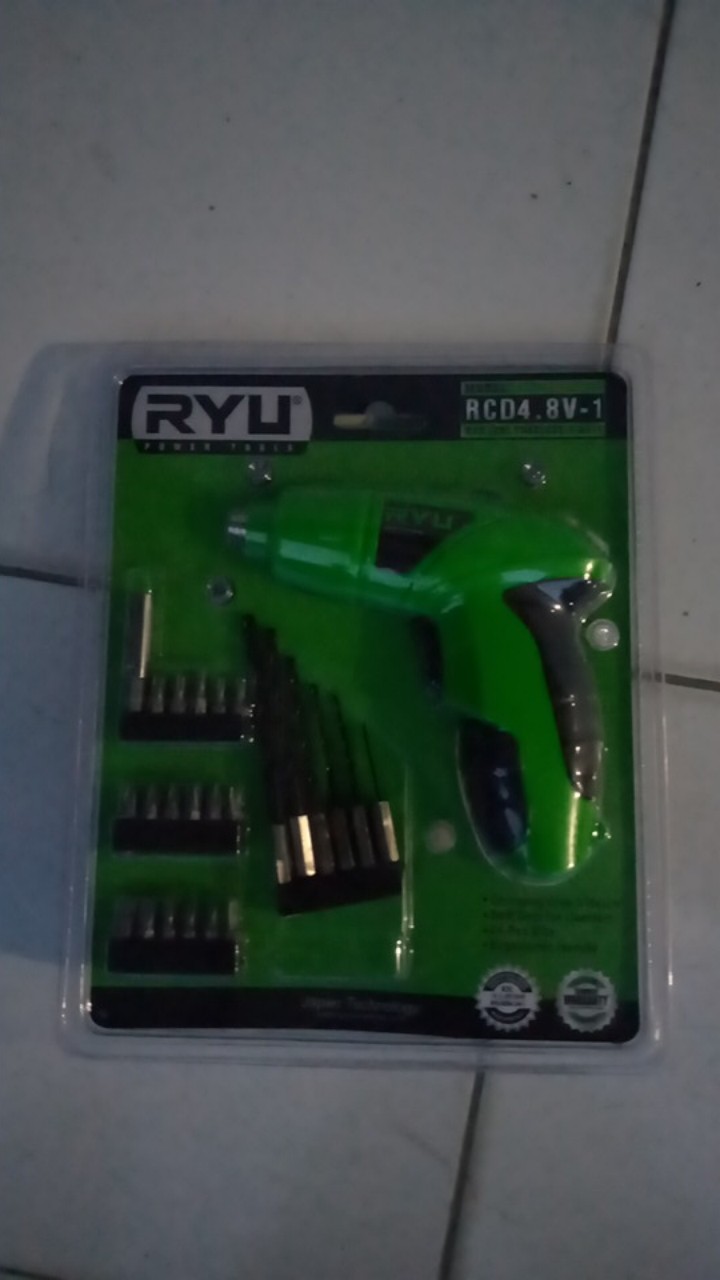 Mesin Bor Obeng Set Mata Cordless Rcd 4,8volt Baterai Ryu Mgj