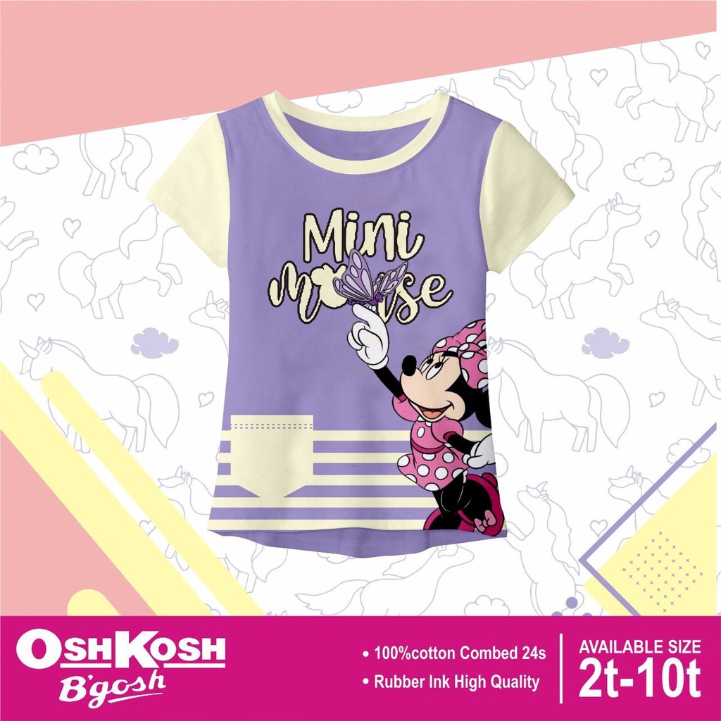 KAOS ANAK PEREMPUAN POCKET SERIES USIA 2-10 TAHUN