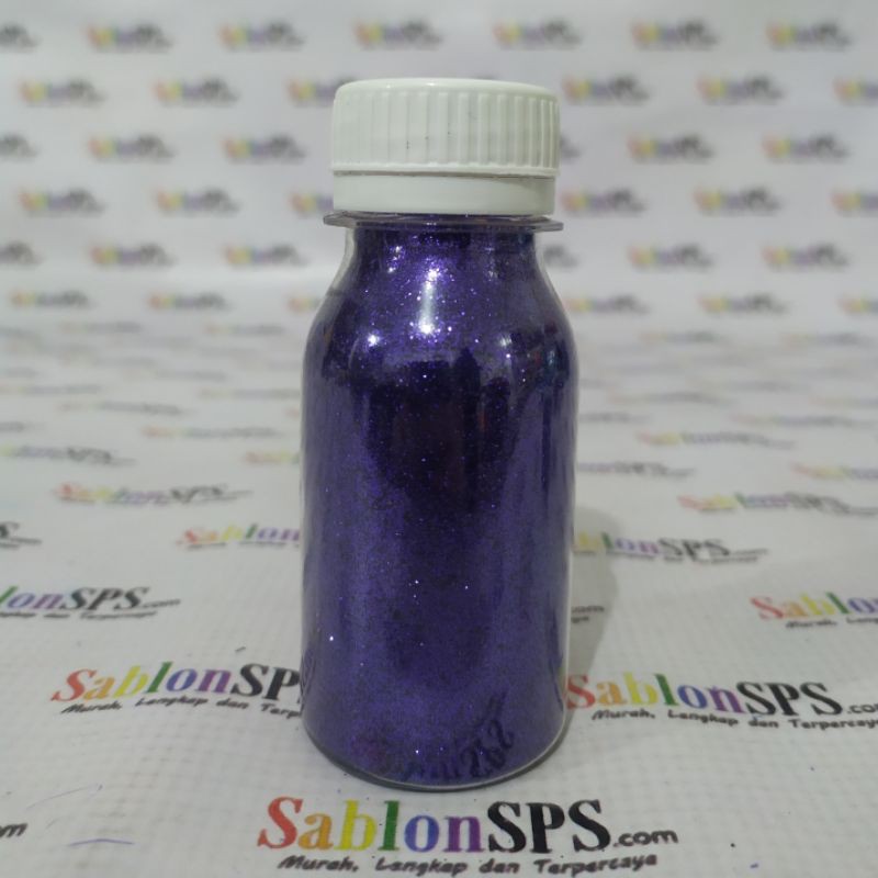 Bubuk Gliter Ungu / Violet Glitter Powder 50gr Botol