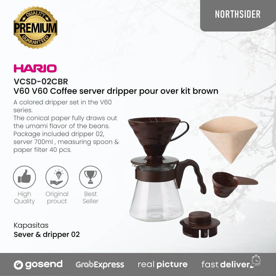 HARIO V60 COFFEE SERVER DRIPPER POUR OVER KIT | VCSD-02CBR &amp; VCSD-02R