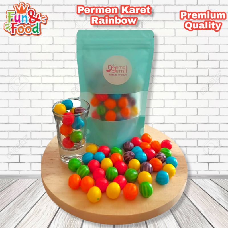 

Permen Karet Jadul Aneka Warna Rainbow Gummy Candy Kualitas Premium