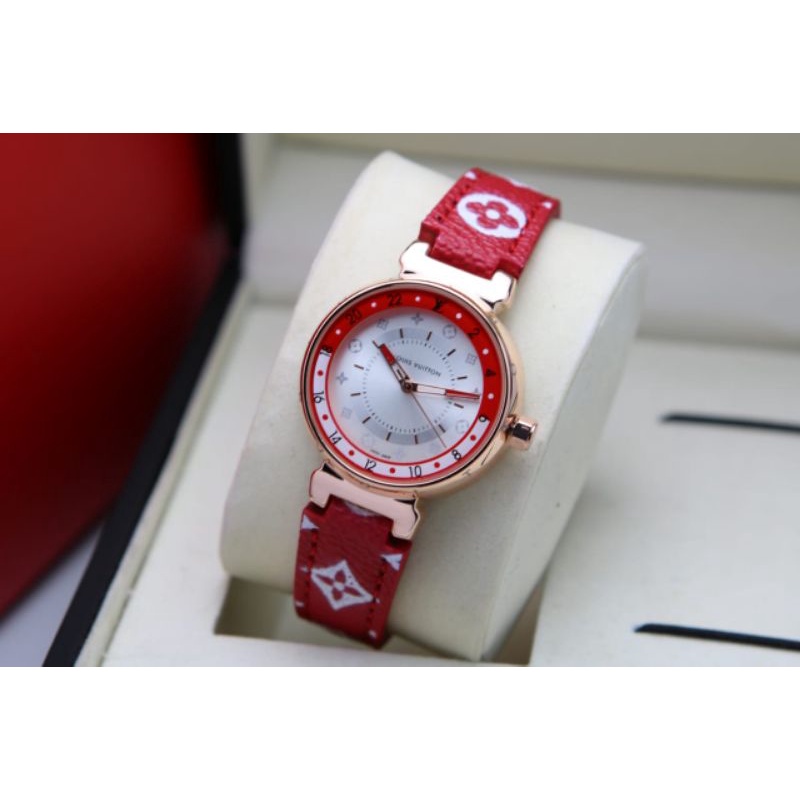 JAM TANGAN WANITA LV KULIT UKURAN 30MM
