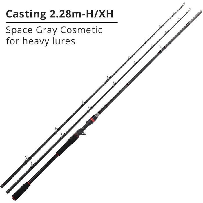 Rod Kastking Max Steel BaitCasting Spinning Joran Pancing 2pcs Ujung - CASTING H XH