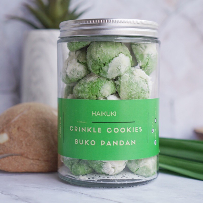 

Crinkle cookies buko pandan size medium / soft cookies buko pandan