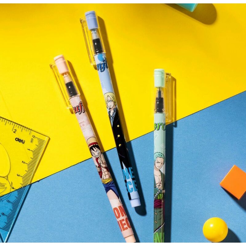 

Pulpen Gel 0.5mm tinta Hitam One Piece dan Larva Deli