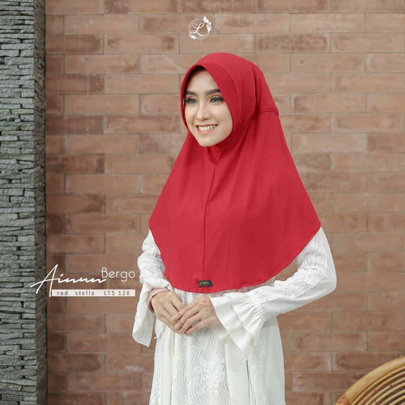 BERGO AINUN / HIJAB TERBARU SERUT POLOS BY LATISZA HIJAB