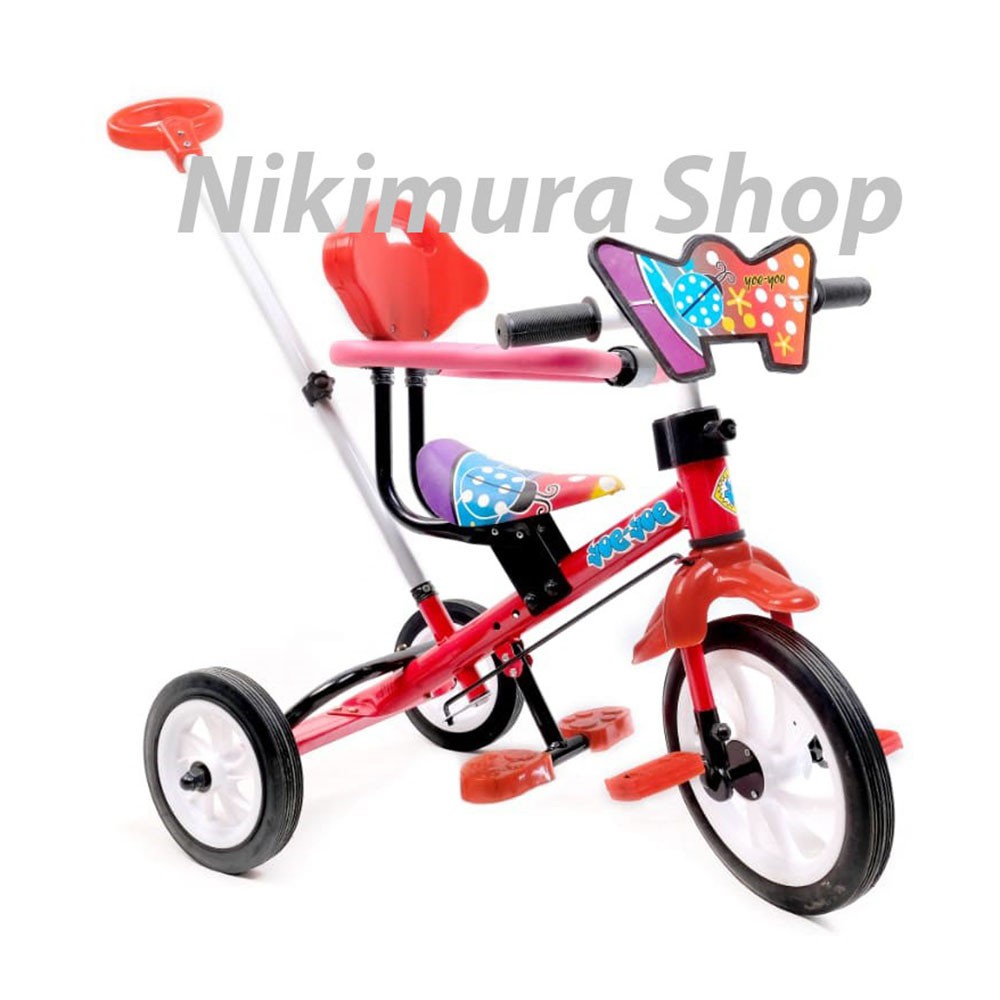 Sepeda anak roda tiga yoe yoe stir belakang cat 2 varian warna
