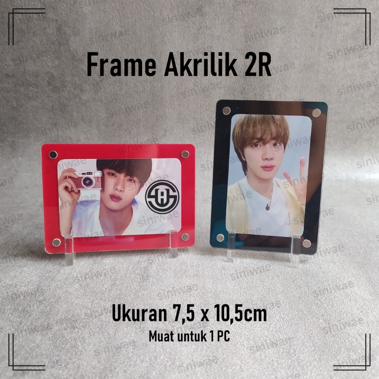 Frame Acrylic 2R Foto PC Akrilik Magnet 7,5x10,5cm Pigura Photo Postcard Photocard Transparan