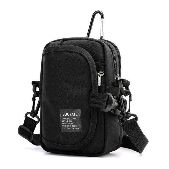 Promo Tas Selempang Hp Multifungsi Slingbag Tas Pria Pinggang Suoyate 130 - Hitam