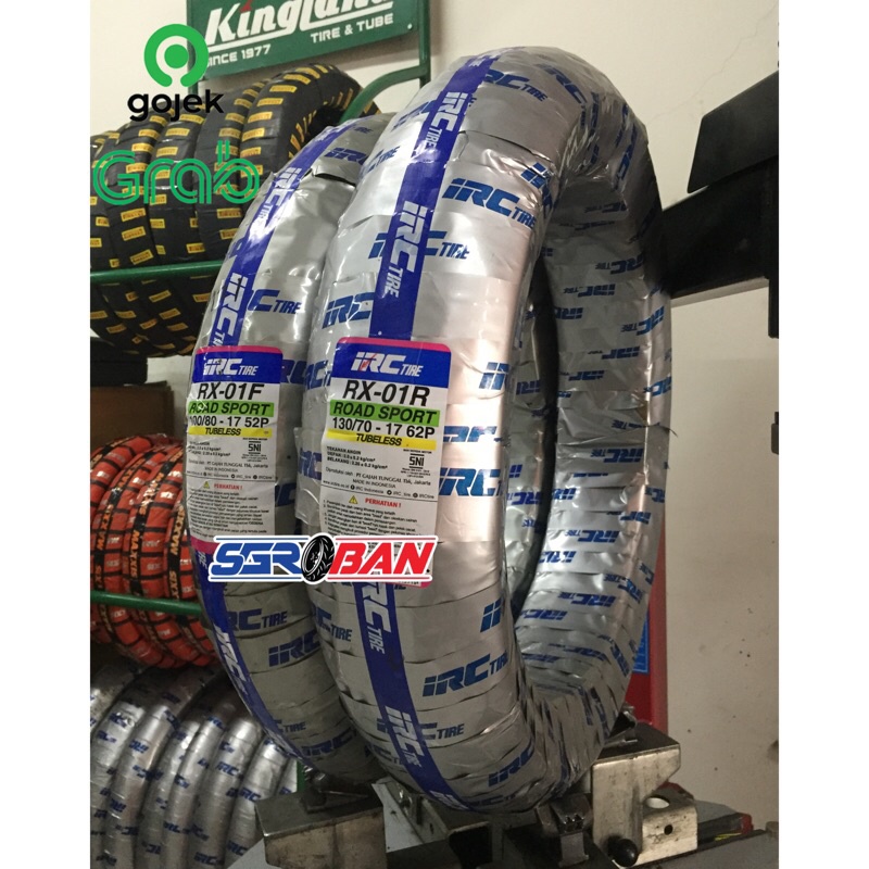 PAKET BAN IRC RX-01 100/80-17 130/70-17 TUBELESS BAN IRC RX01 VIXION BYSON CB150R
