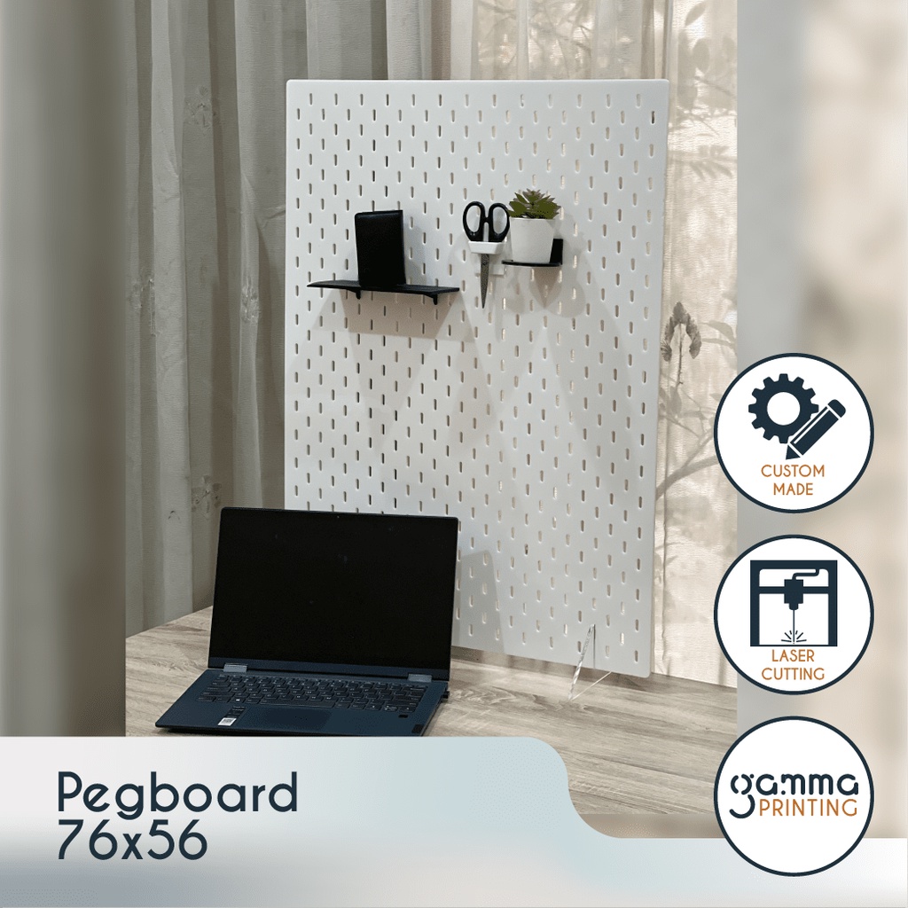 Pegboard Papan 76 x 56 CM SKDS Dinding Rak Setup Organizer