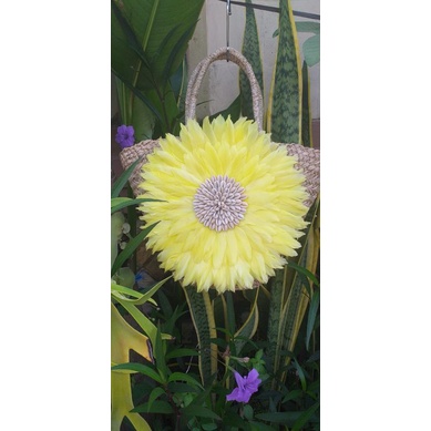 tas bucket hand bag khas bali # tas etnik motif bunga  bulu khas bali