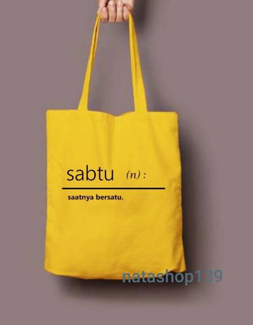 Hot Sale...!! Tote Bag Nama Hari PAKAI RESLETING