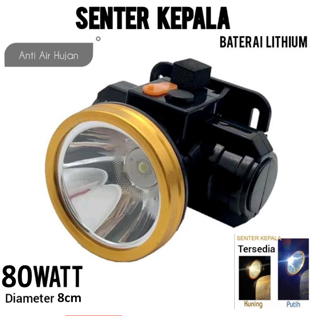 Senter kepala 20w 35w 50w 80w 150w Putih / Kuning body besar / kecil super terang Harga Grosir murah-