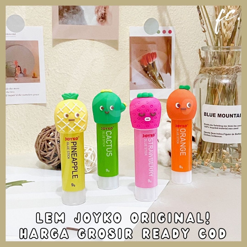 

Lem Kertas Stik / Glue Stick Lem Batang Joyko GS-114 9gr ORIGINAL Perekat Kuat Non Toxic Buah Lucu Strawberry Orange Kaktus Cactus Nanas Pineapple Warna Alat Tulis Anak Sekolah Kantor Harga Grosir Ready COD