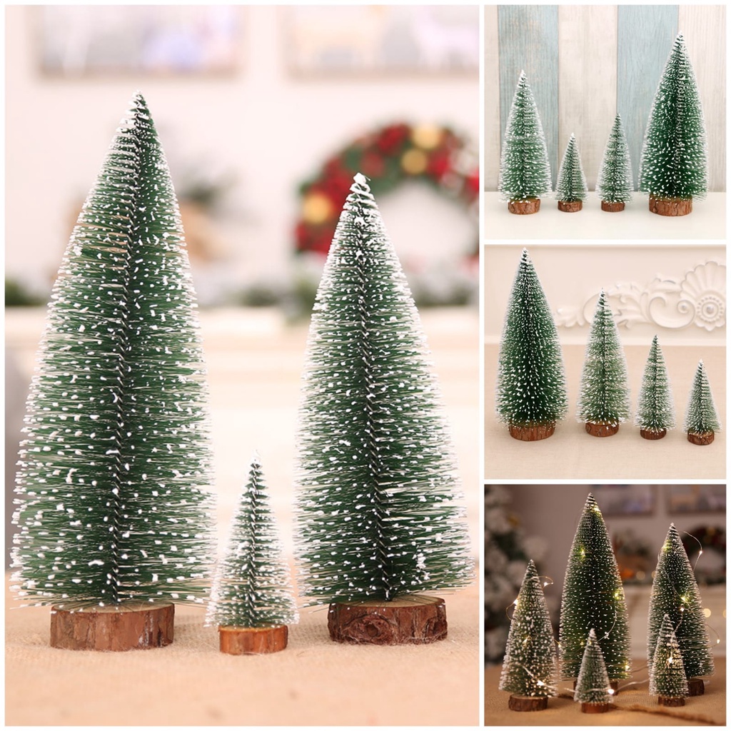 [NEW] Pohon Natal Christmas Tree Pajangan Meja Pohon Cemara Pinus Dekorasi Hiasan Pohon Natal Daun Jarum Salju Pohon Kecil Meja