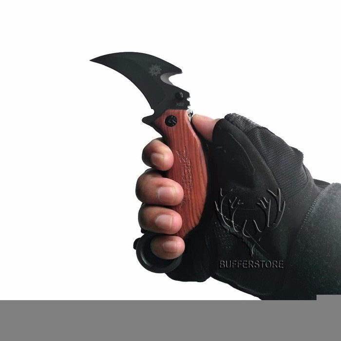 (STE45) Pisau Lipat Tajam Kerambit Outdoor Tactical Militer Murah Berburu keren