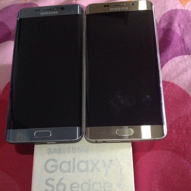 Samsung S6 Edge Plus 32gb Dual SIM Gold minus tompel mulus lengkap ORI segel fast charging