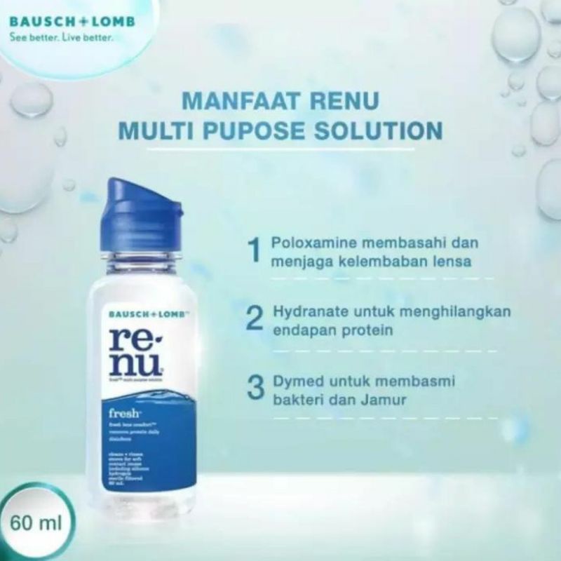 RENU FRESH MULTI PURPOSE SOLUTION 60ML (TRAVEL PACK) BY BAUSCH + LOMB