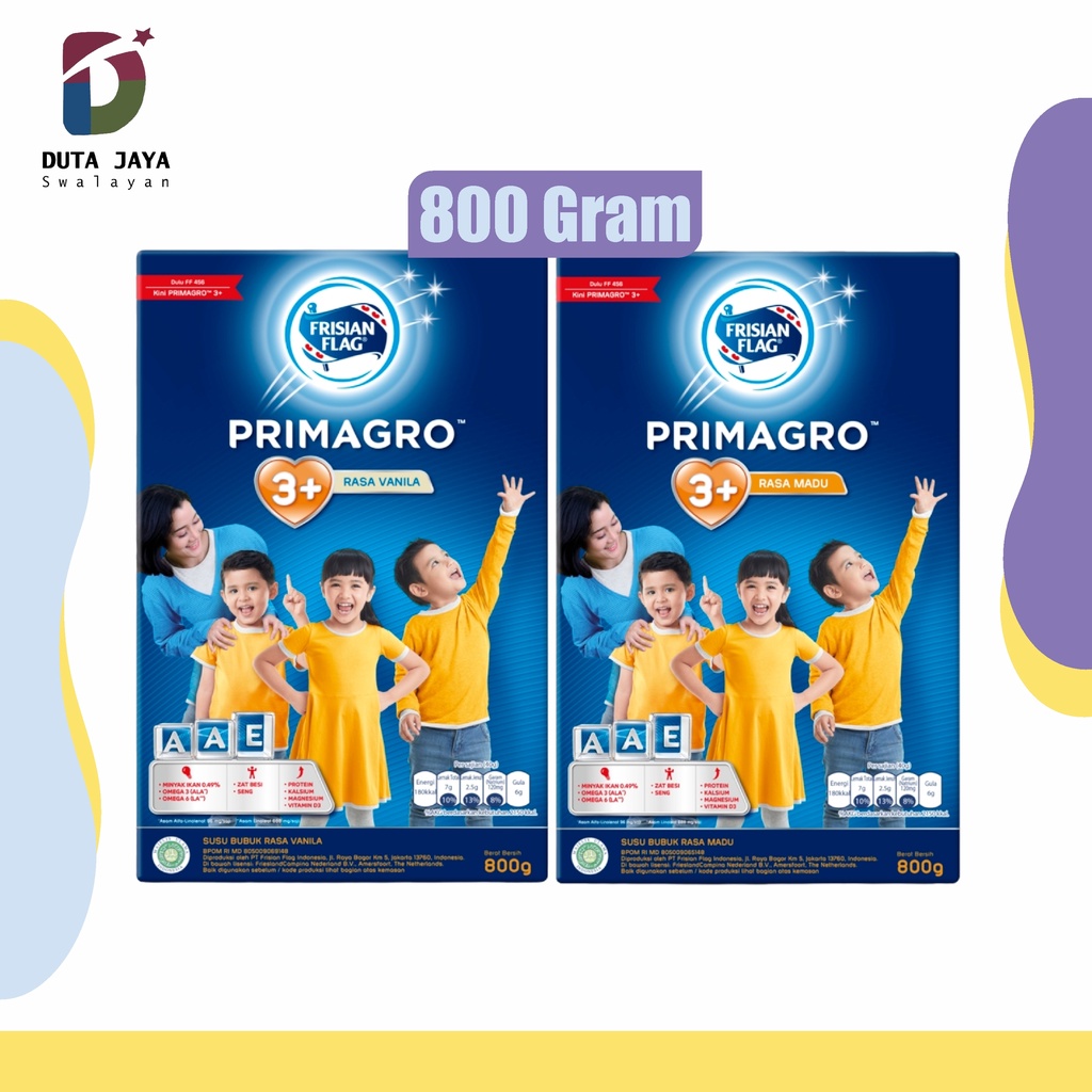 Frisian Flag Primagro 3+ Susu Formula Anak Bubuk Vanilla Madu 800 Gram