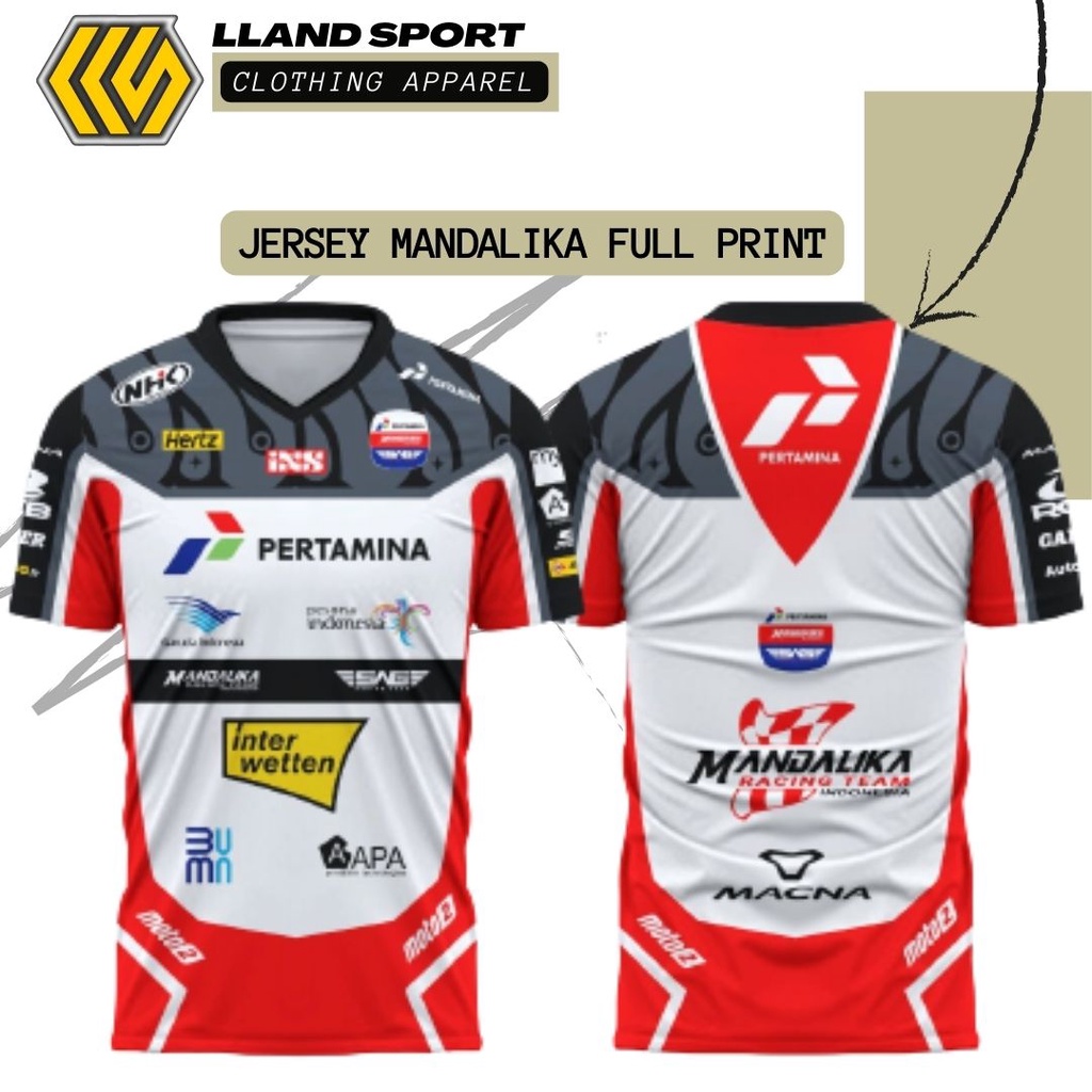 JERSEY MANDALIKA BAJU RACING TEAM PERTAMINA SIRKUIT INTERNASIONAL