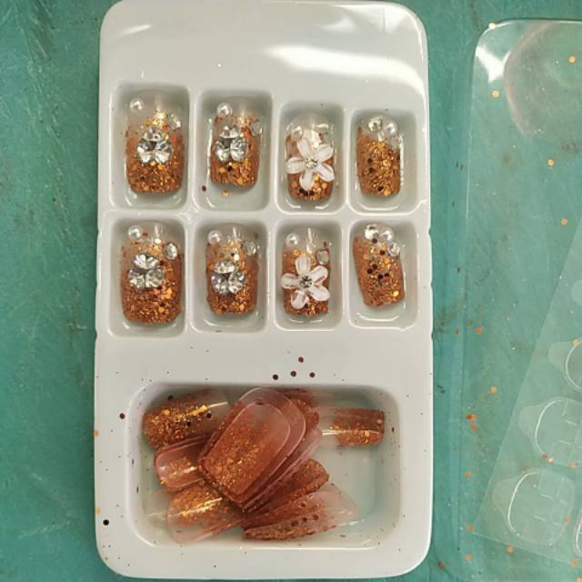 Kuku Palsu 3D / Shining Bride Fake Nails / Nail Art