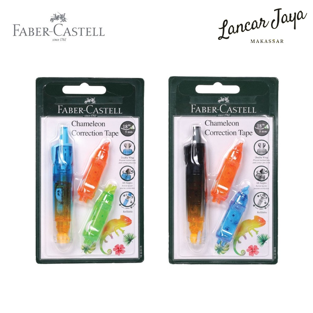 

Correction Tape / Pita Koreksi Faber Castell Chameleon + 2 Refill