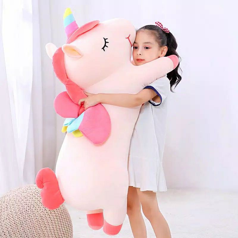 【Ready Stock】Boneka Soft Lying Unicorn Jumbo Ukuran 50cm