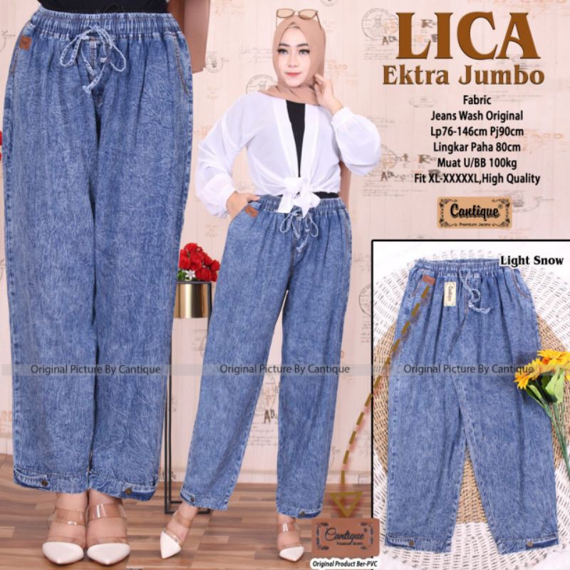 {PREMIUM JEANS} lica extra jumbo celana jeans by Cantique