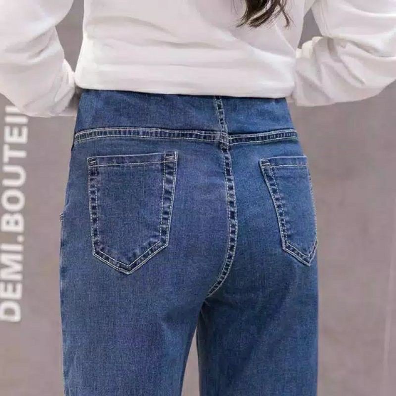 Celana Hamil Stretch Jeans(bisa dilipat atau tidak lipat)0236