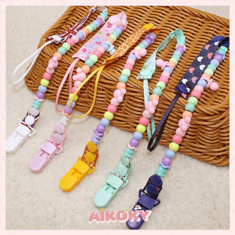 AIKOKY Tali empeng bayi kalung Pacifier clip BPA Free