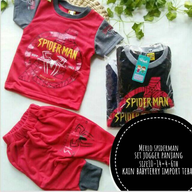 Setelan Merlo Spiderman