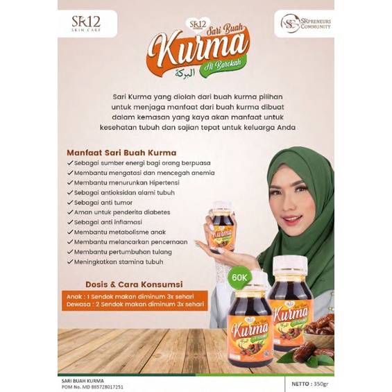 SARI KURMA SR12/READY STOK PEKANBARU RIAU