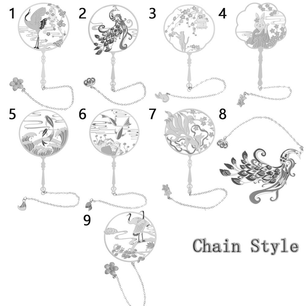 Lanfy Brass Bookmark Tanda Pagination Vintage Berlubang Gaya China Retro