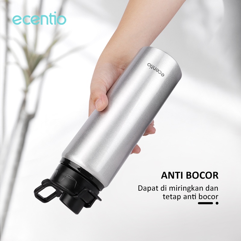 ecentio Sports Tumbler Botol Air Minum Water bottle drinking Aluminum cup Sports Botol Air 750ML