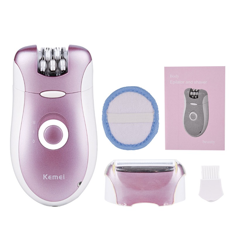 

CkeyiN 2 in 1 Listrik Tubuh Epilator Rambut Lady Hair Remover Alat Cukur Lengan Kaki