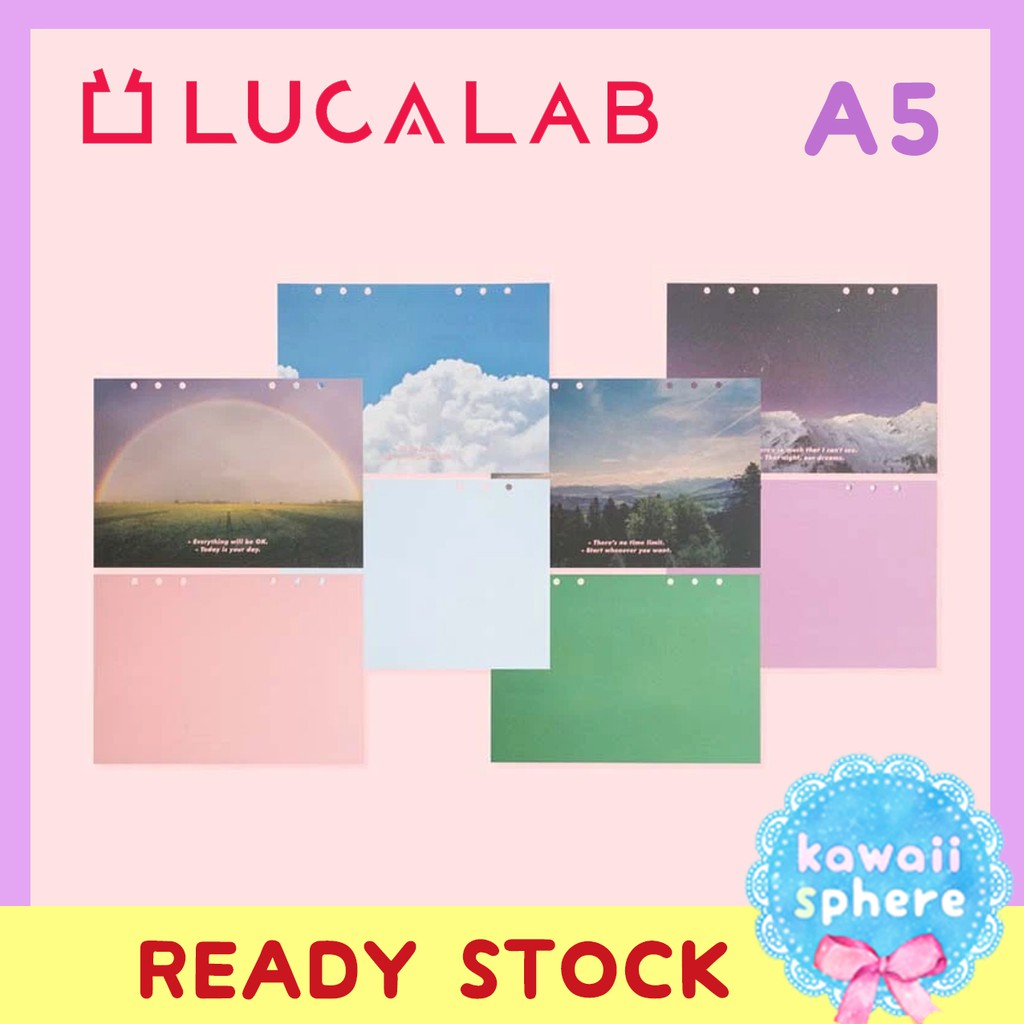 

Lucalab A5 Ring Binder Refill Movie Fantasy Horizontal | Insert Ring Planner 6-holes Import Korea