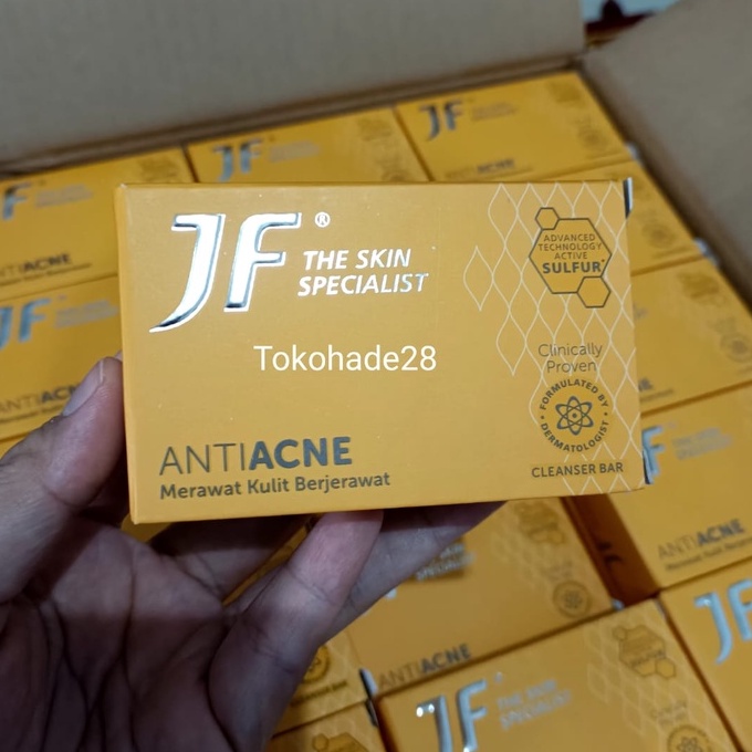 Jf Sulfur Anti Acne Cleansing Bar 90G / Jf Sulfur Soap / Sabun Batang Untuk Kulit Berjerawat