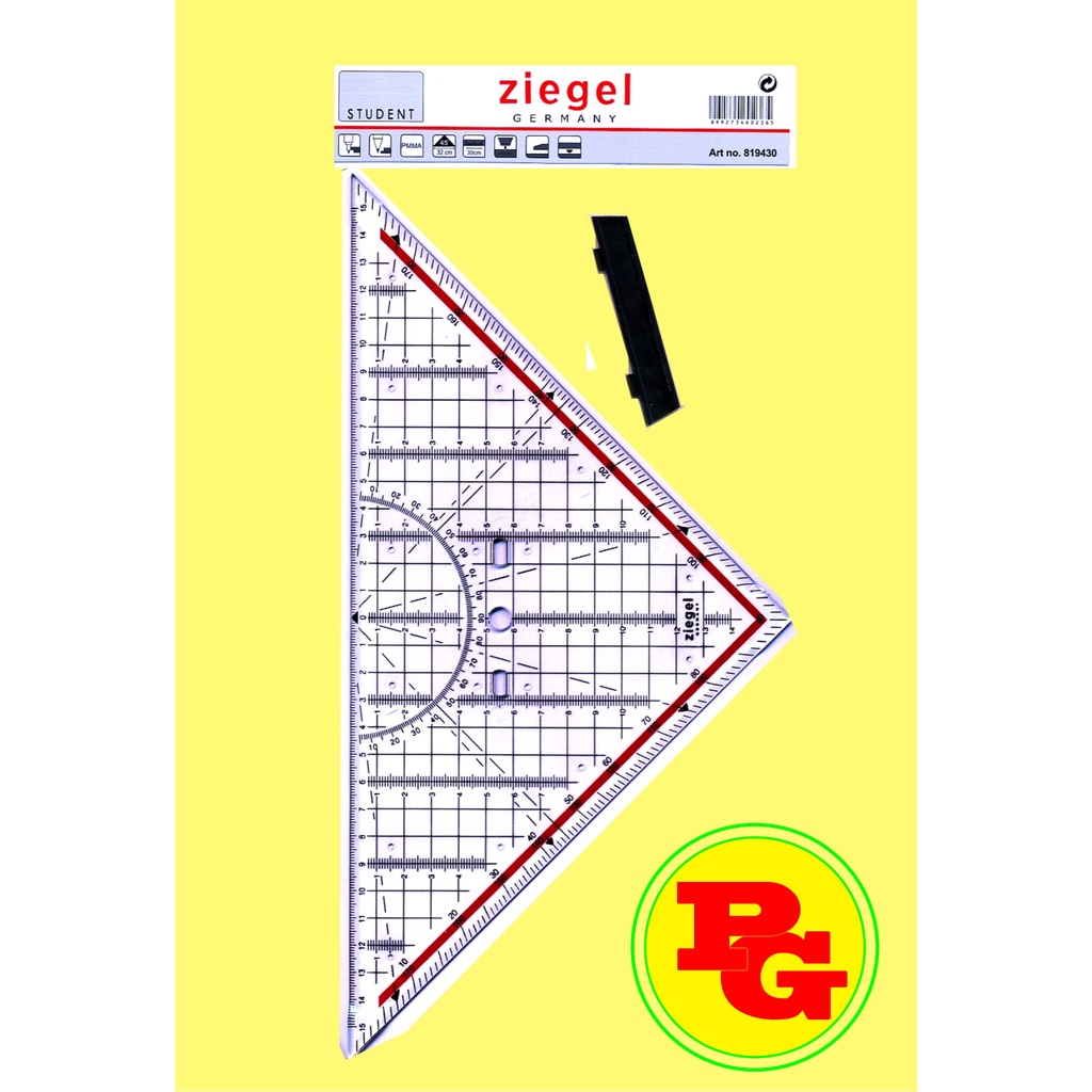 

Ziegel Rotring Penggaris Segitiga pegangan besar 32 cm Original Germany