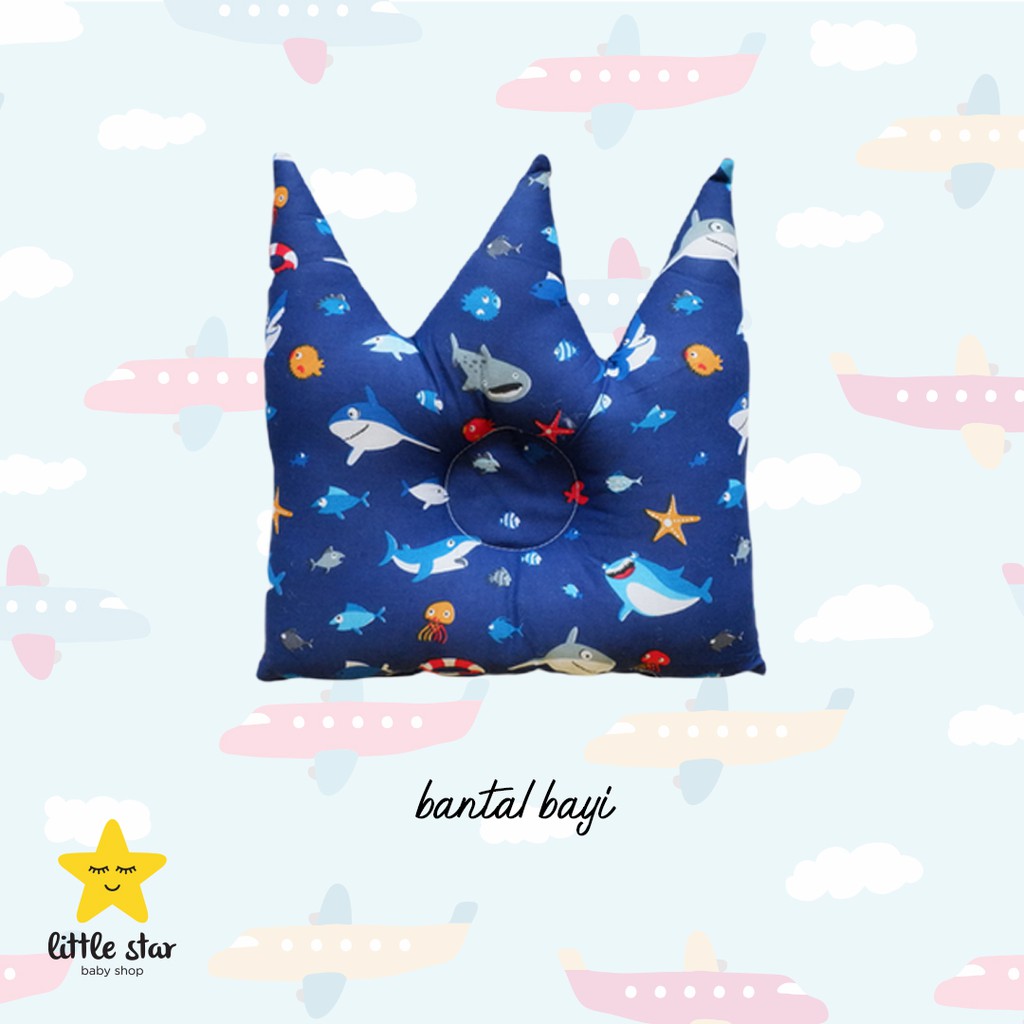 Bantal Peyang Bayi Crown Kotak Cute